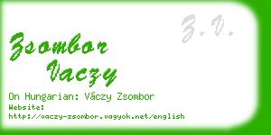 zsombor vaczy business card